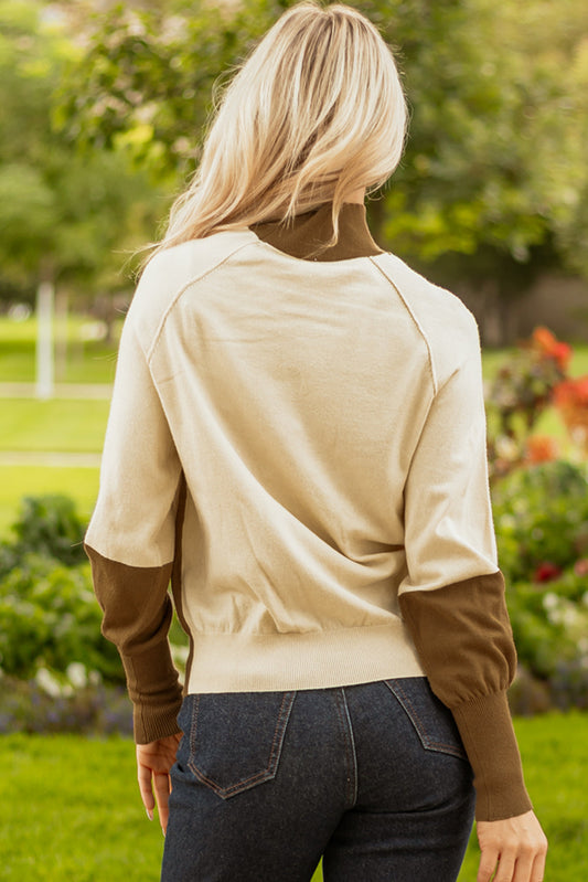 Kinley Puff Sleeve Mock Sweater