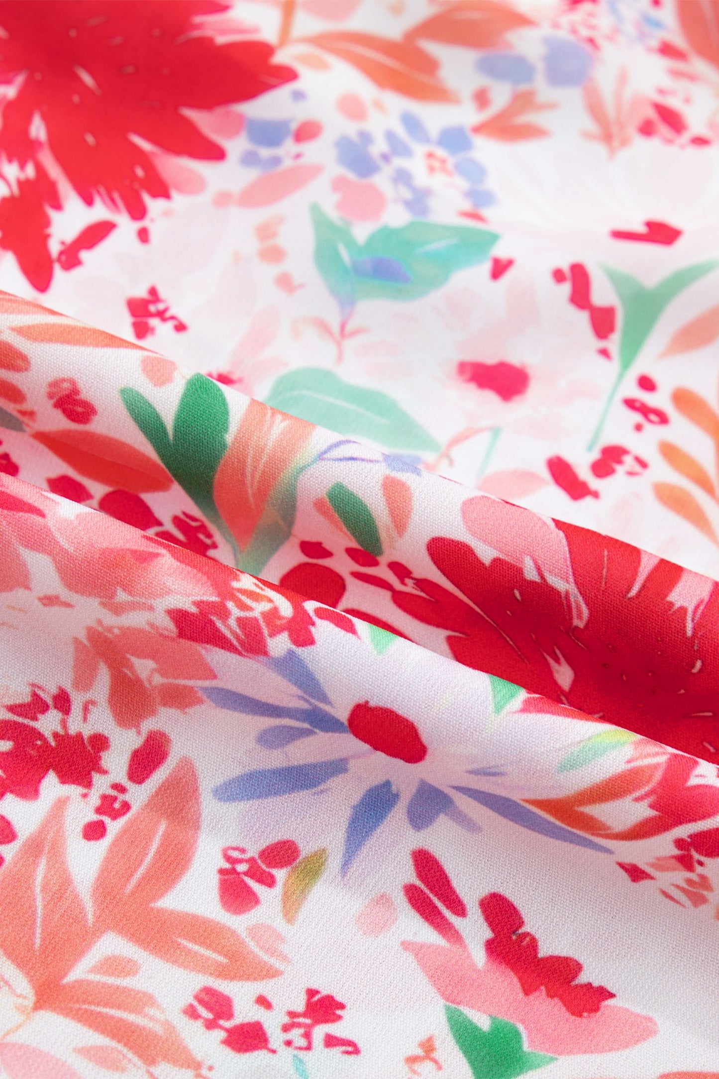 Floral Denim Tie Strap High Waist Maxi Dress