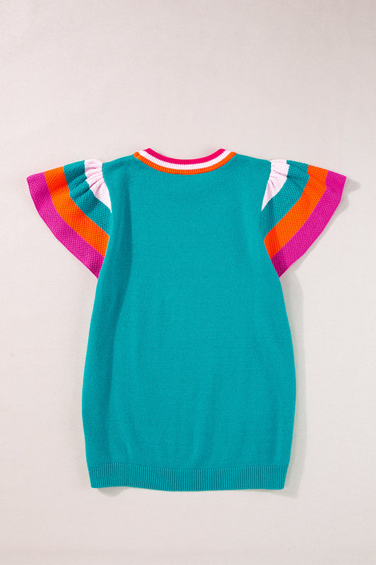 Sophia Flutter Sleeves Knitted Sweater