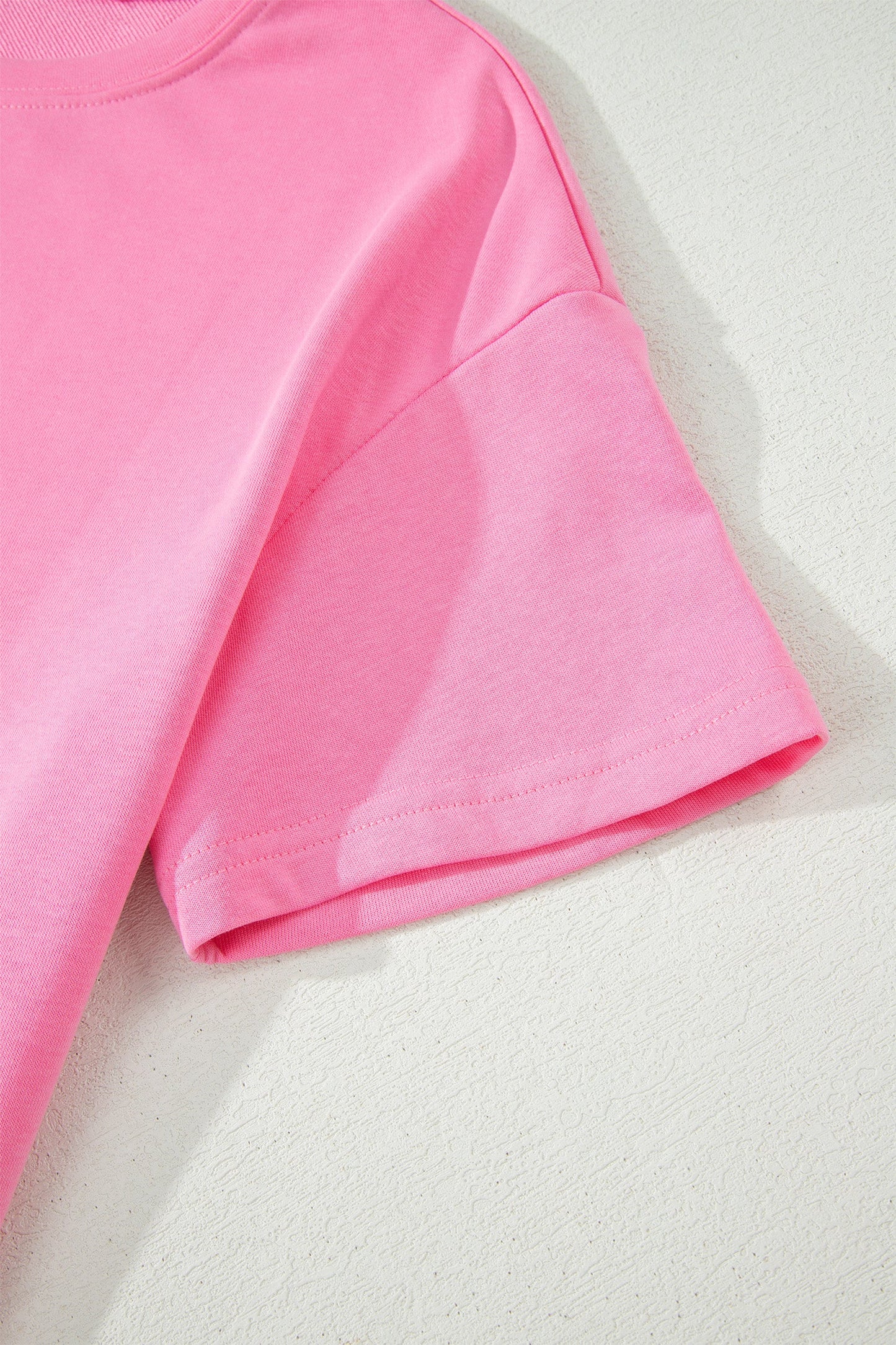 Solid Color Oversize Tee & Wide Leg Pants Set