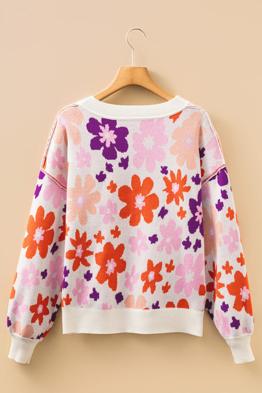Jaylani Pattern Drop Shoulder Sweater