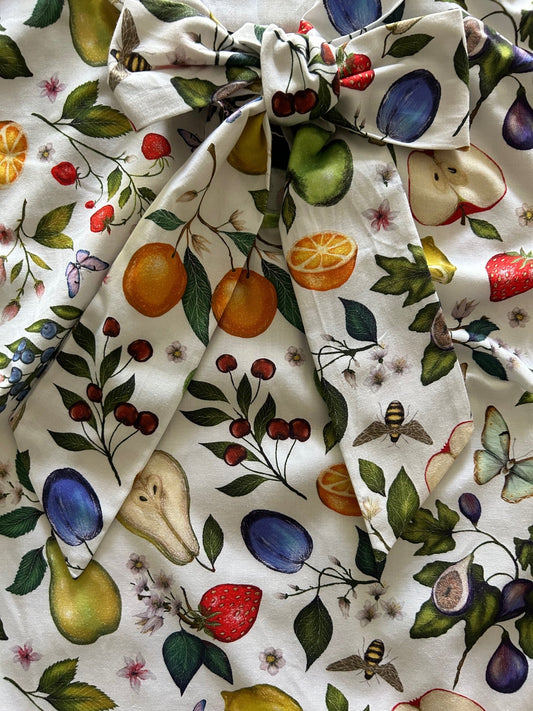 Fruits & Butterflies Bow Top - 4X only