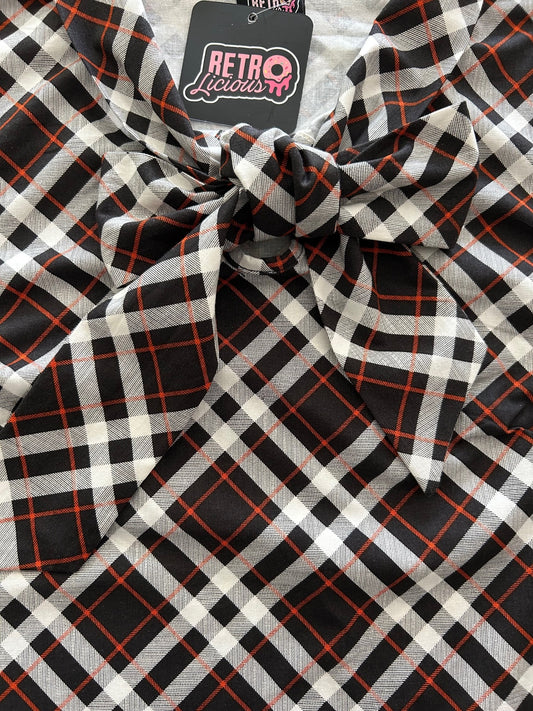 Plaid Bow Top