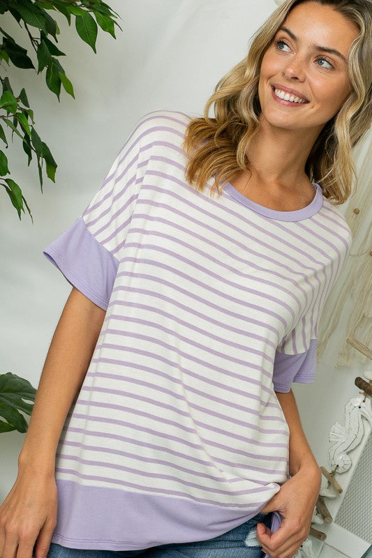 STRIPE MIXED HIGH LOW TOP