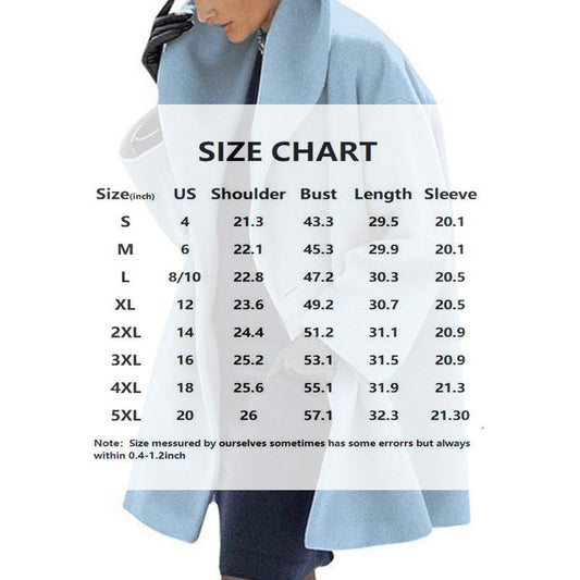 Plus Size Oversized Wool-Like Coat