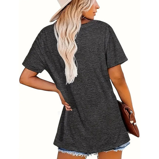 Retro Desert Highway T-Shirt - Casual Short Sleeve Tee Tops