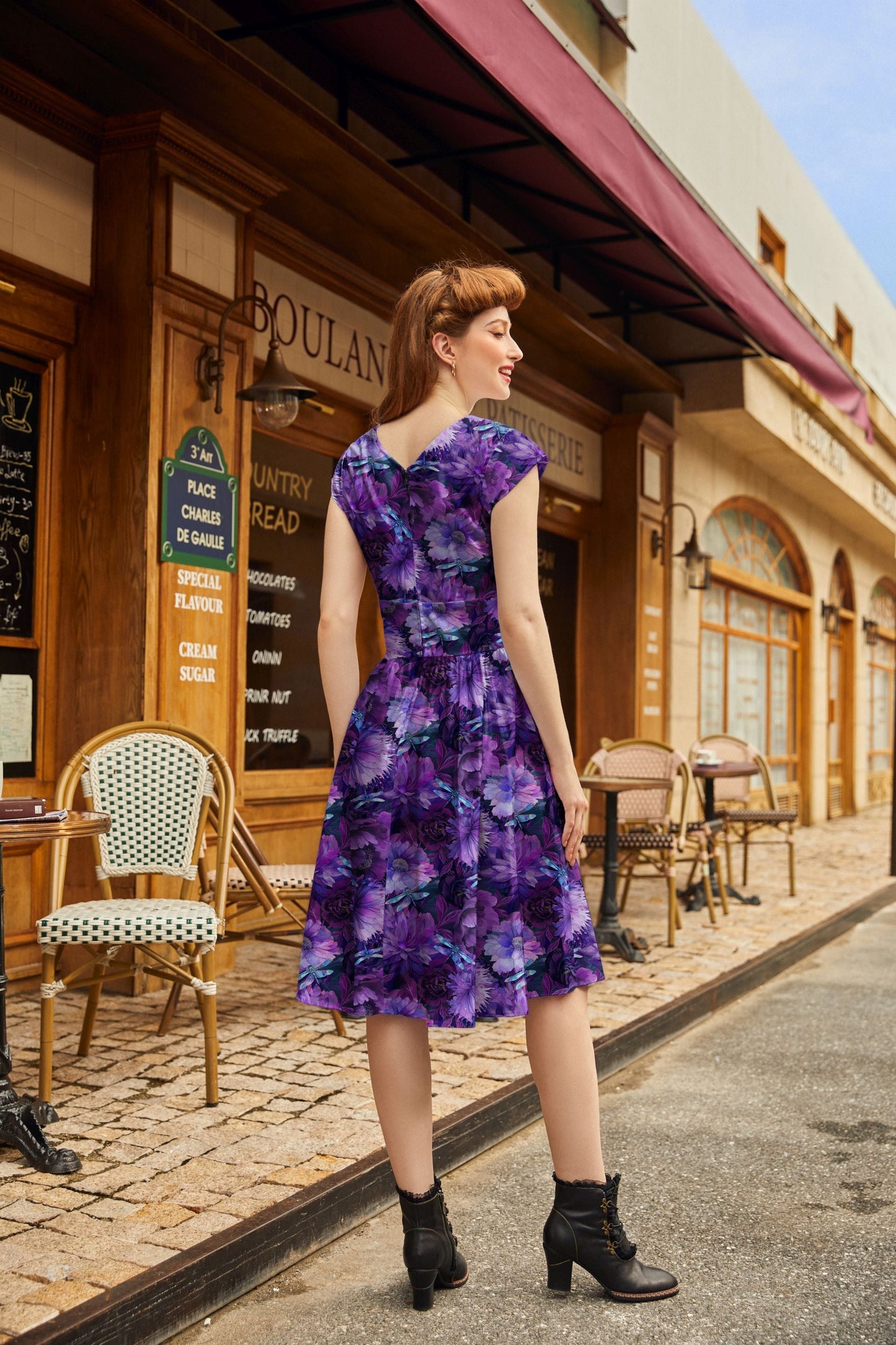 Dragonfly Floral Greta Dress - Medium only, 1 left!