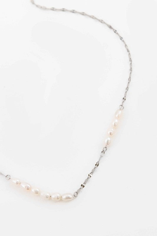Laguna Pearl Necklace Silver