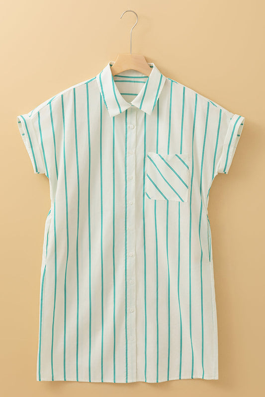 Stripe St. Patrick's Day Short Sleeve Mini Dress