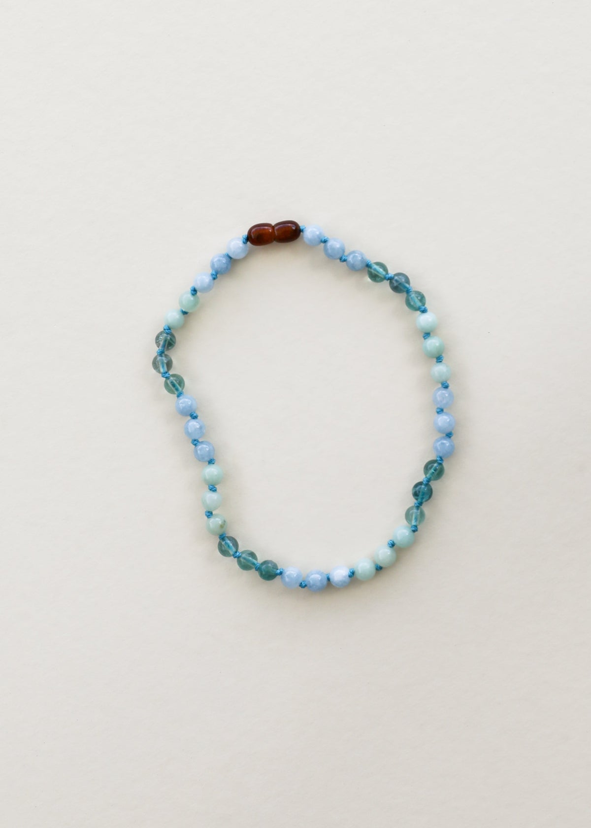 Amazonite + Aquamarine + Fluorite || Gemstone Necklace