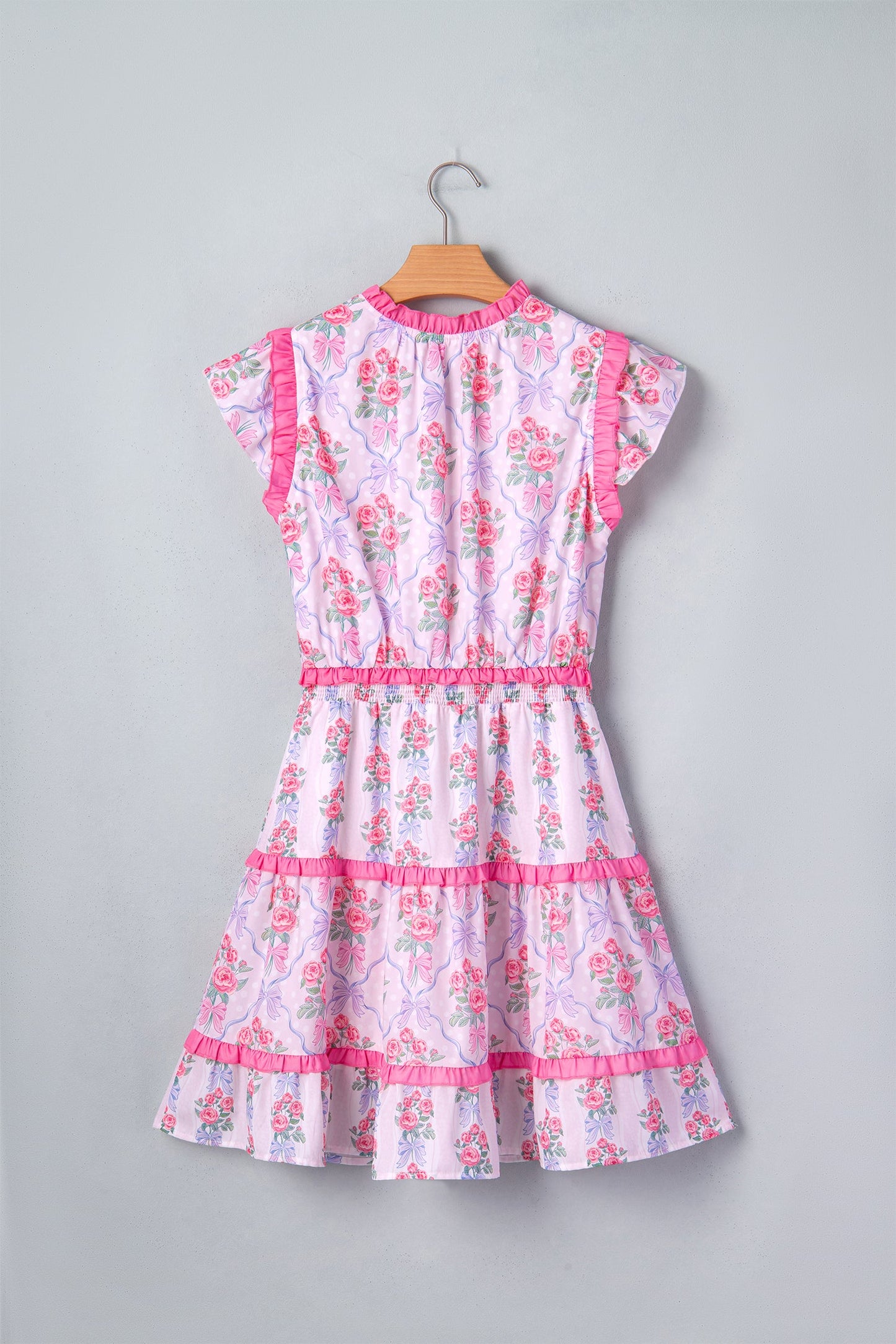 Floral Ruffle Tiered Sleeveless Mini Dress