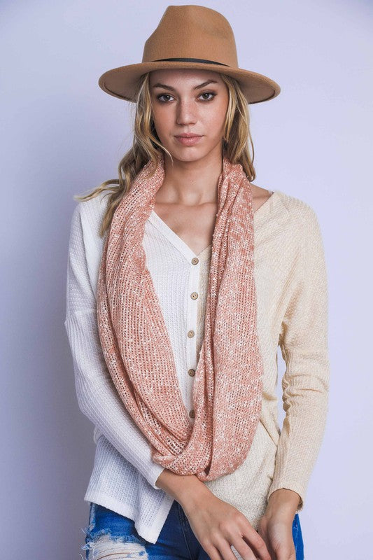 TWO TONED INFINITY STRING SCARF