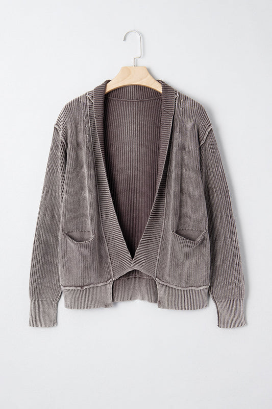 Sunny Patchwork Knit Open Sweater