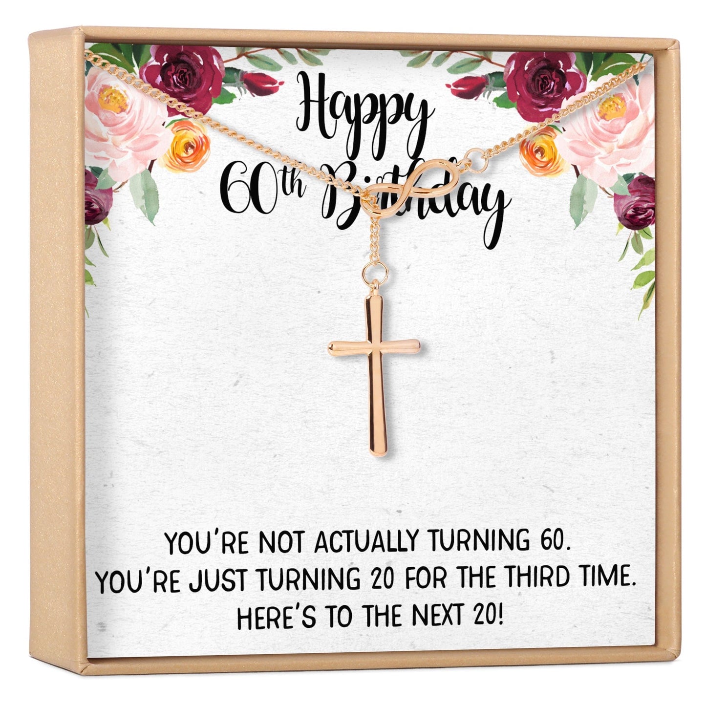 60th Birthday Necklace, Multiple Styles