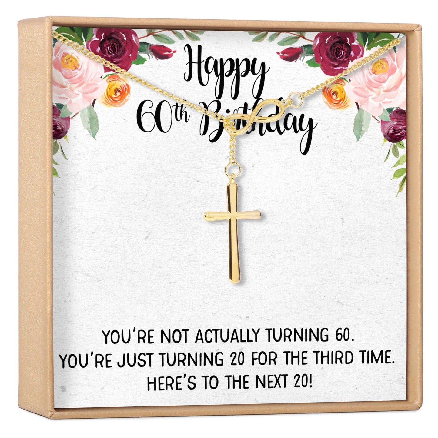 60th Birthday Necklace, Multiple Styles