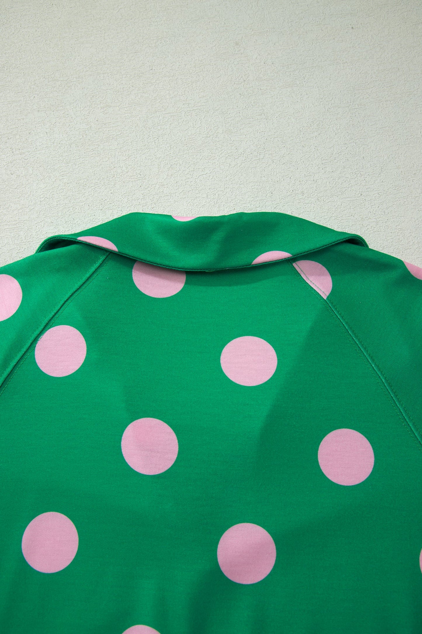 Polka Dot V-Neck Tee & Drawstring Shorts Set