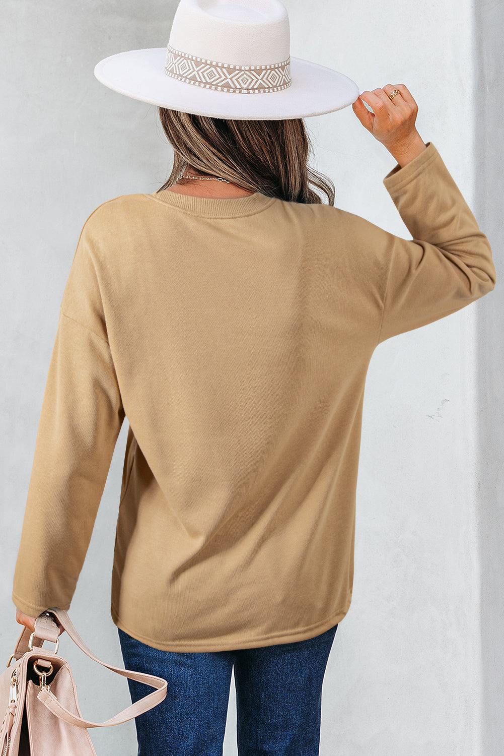 Macy Drawstring Hemline Oversize Long Sleeve Top