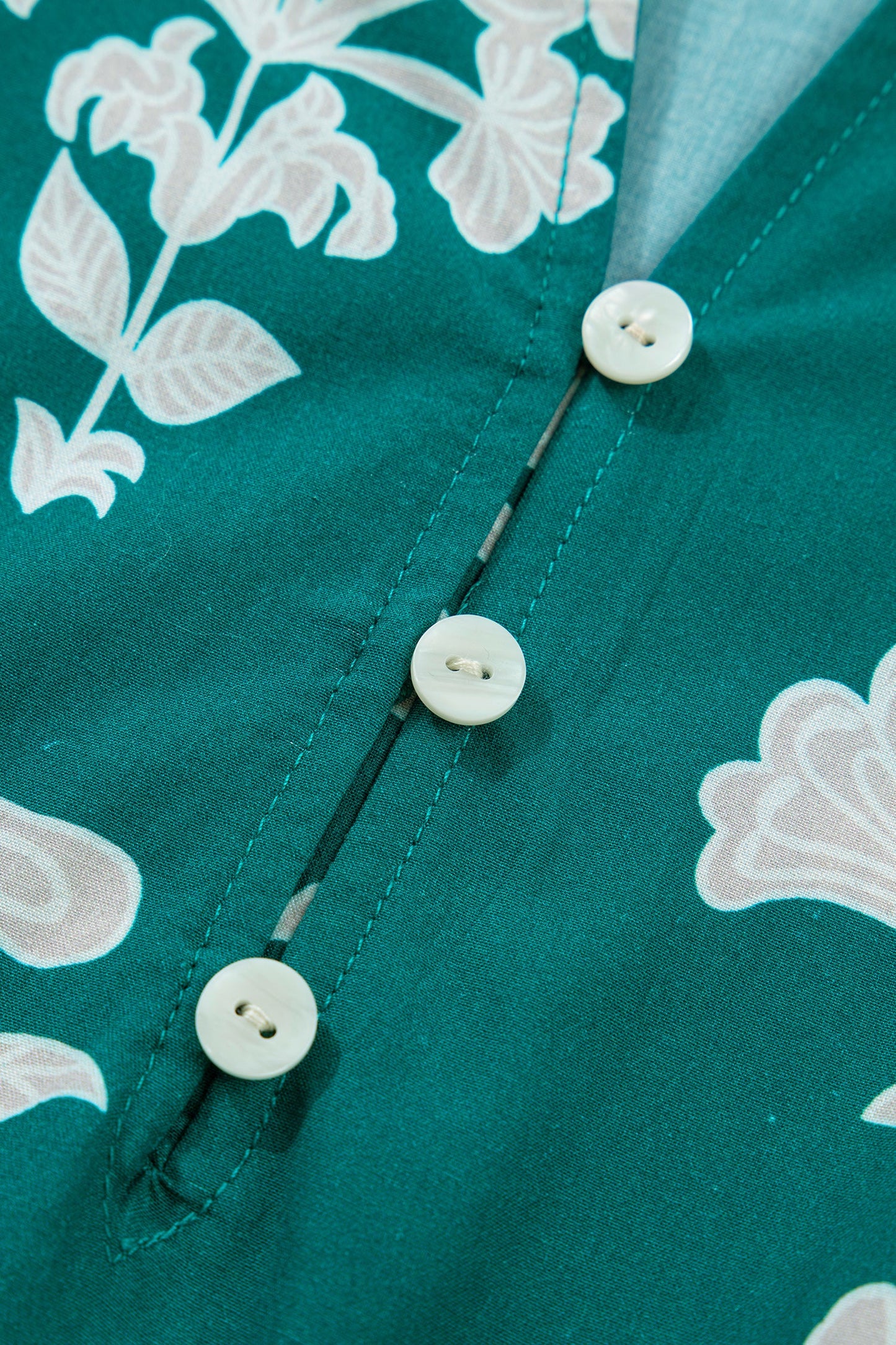 Floral Frilled V-Neck Puff Sleeve Mini Dress