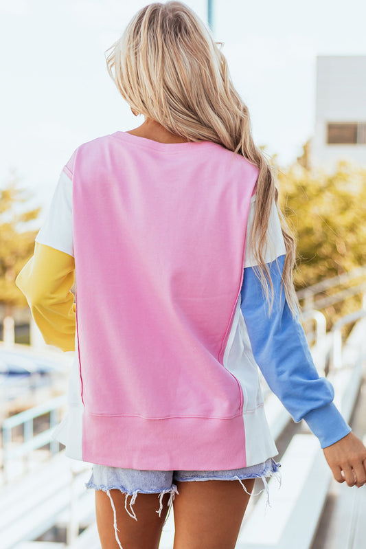 Harper Side Slits Crewneck Sweatshirt