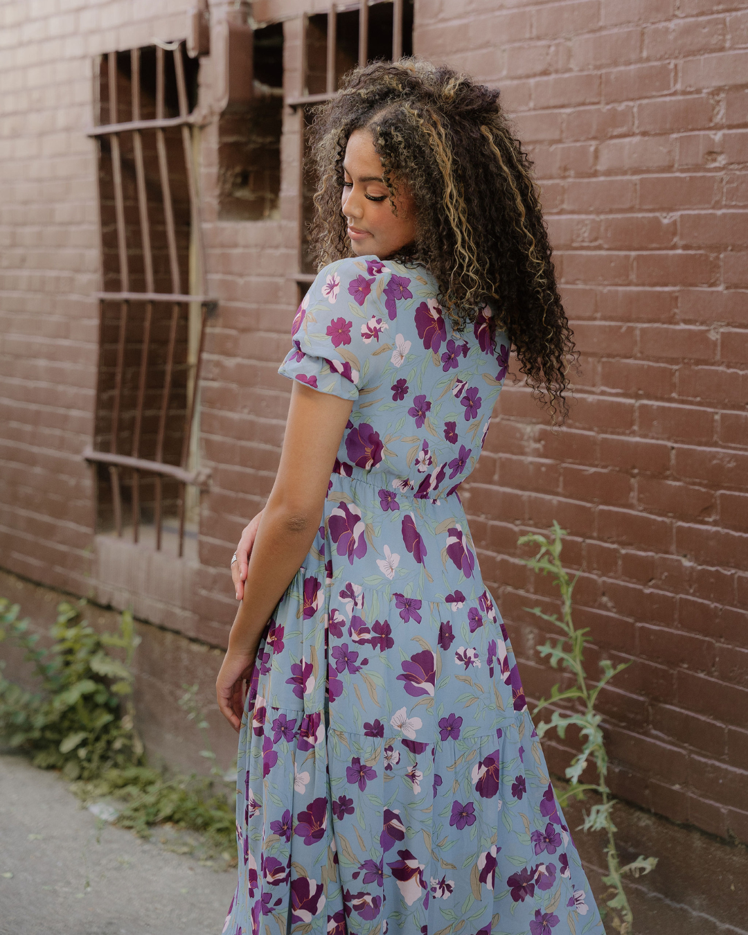 Haisley Floral Maxi Dress | Frill V Neck Dress