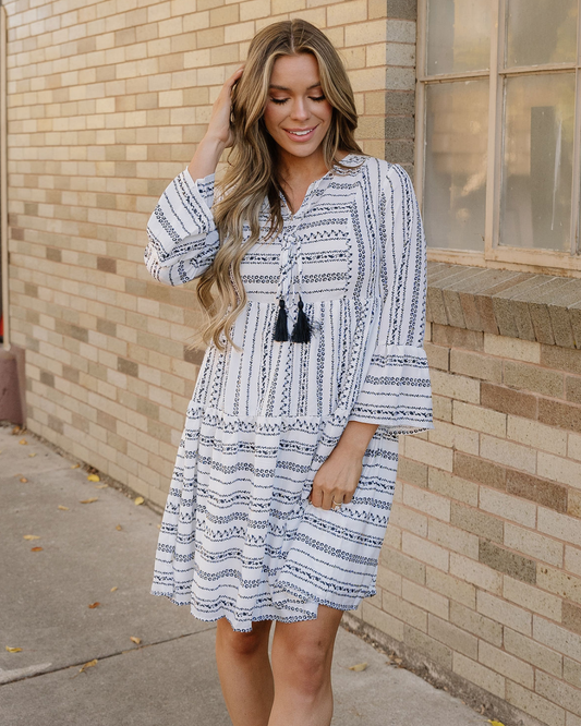 Kienna Bell Sleeve High Waist Mini Dress