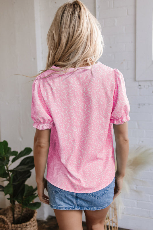 Hadlee Floral Embroidered V Neck Blouse
