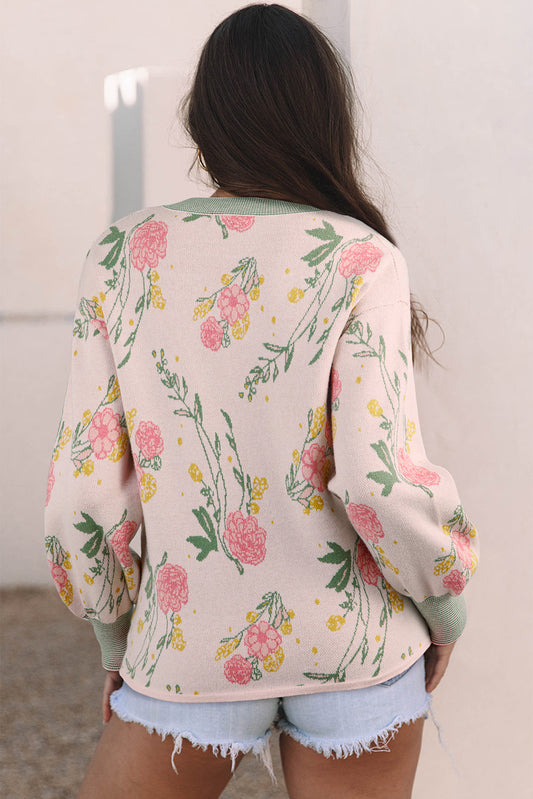 Clarimina Pattern Striped Loose Sweater