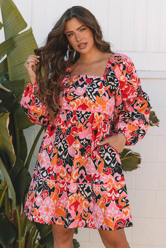 Nicole Puff Sleeve Mini Dress