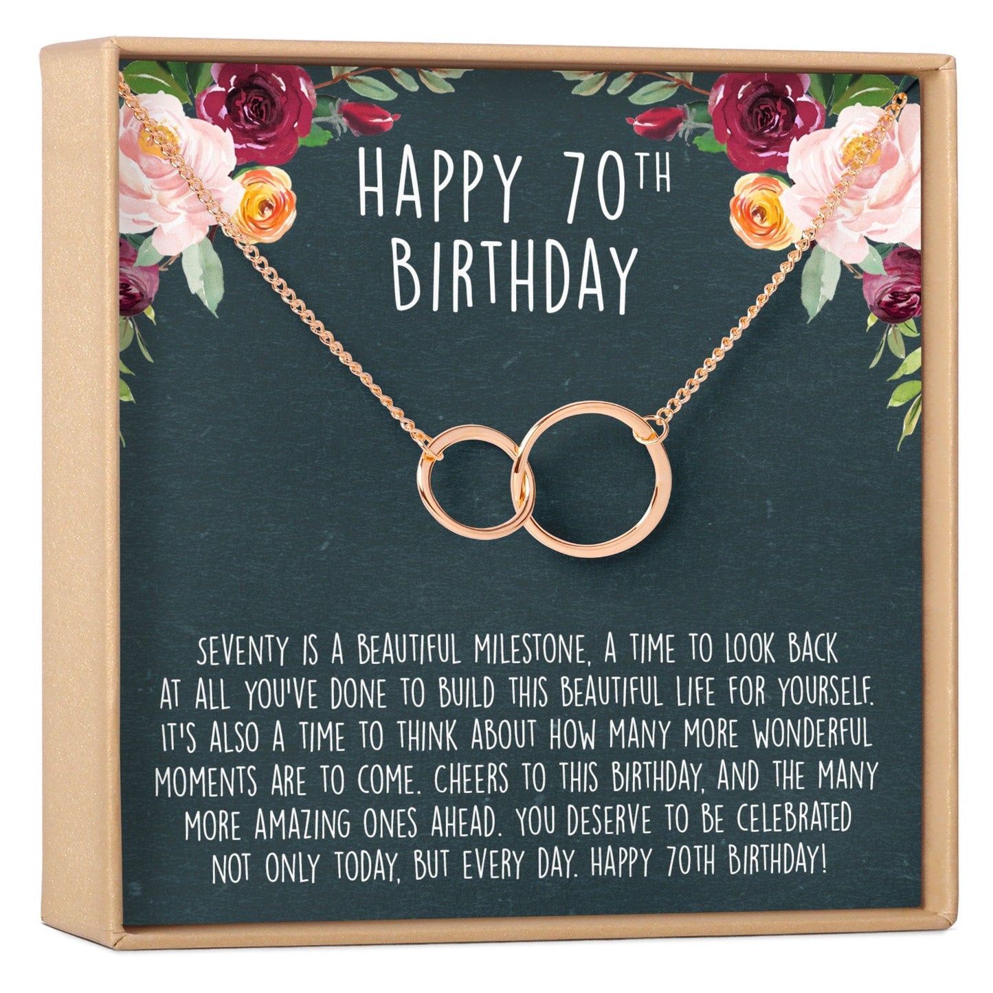 70th Birthday Necklace, Multiple Styles