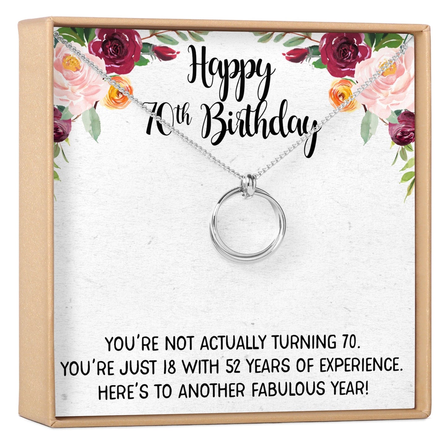 70th Birthday Necklace, Multiple Styles