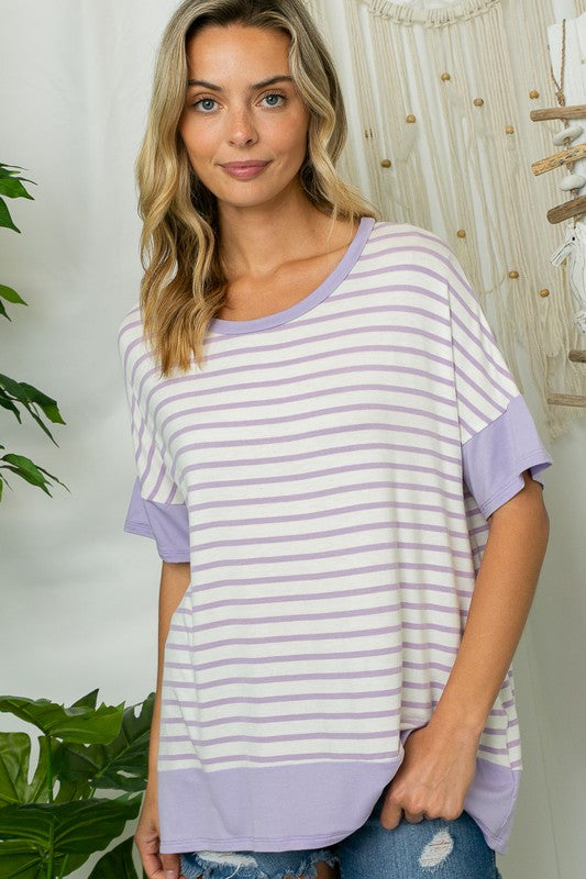 STRIPE MIXED HIGH LOW TOP