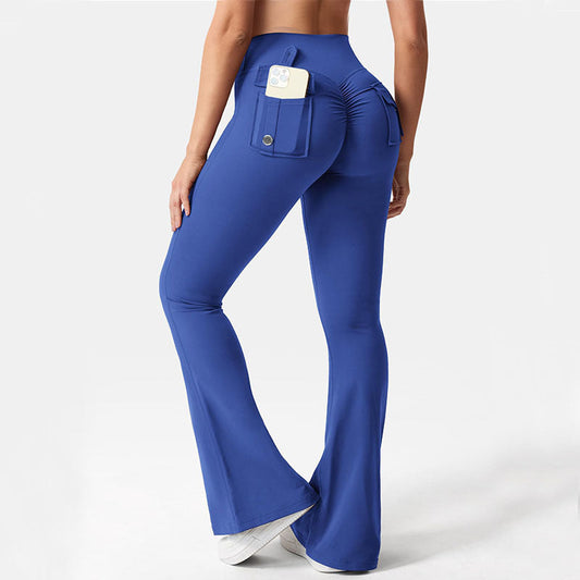 ๐ค Women's High-Waisted Cargo Pocket Workout Leggings