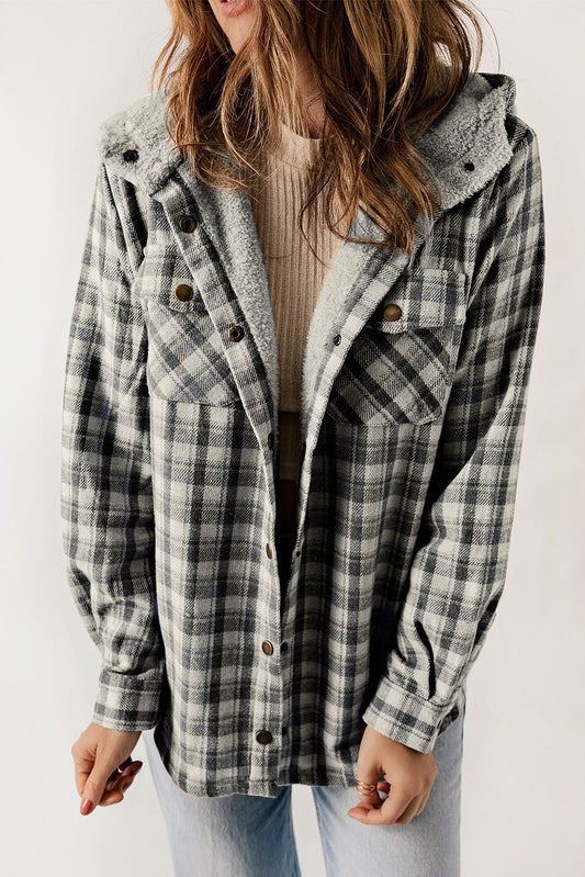 Evelyn Sherpa Lined Hooded Shacket