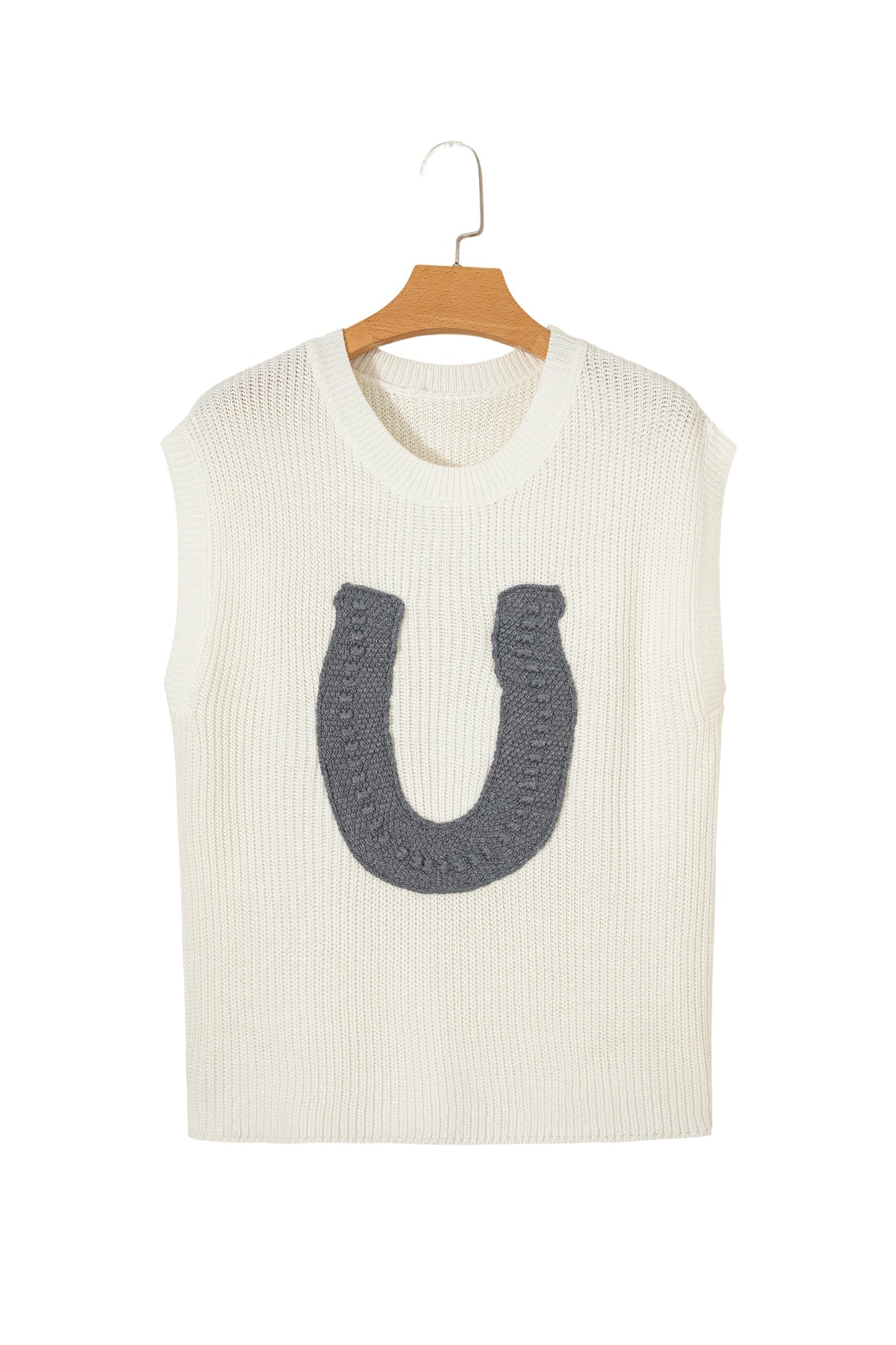 Western Horseshoe Crochet Short Sleeve Sweater
