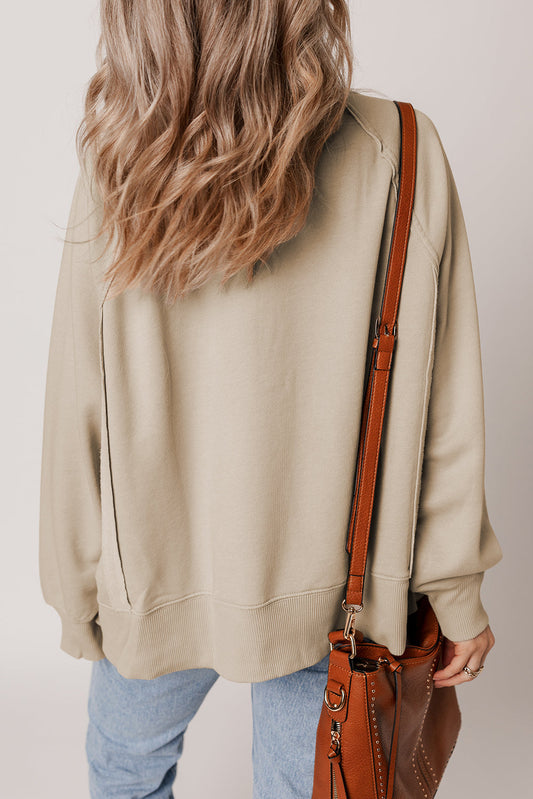 Ashley Sleeve Side Slit Sweatshirt