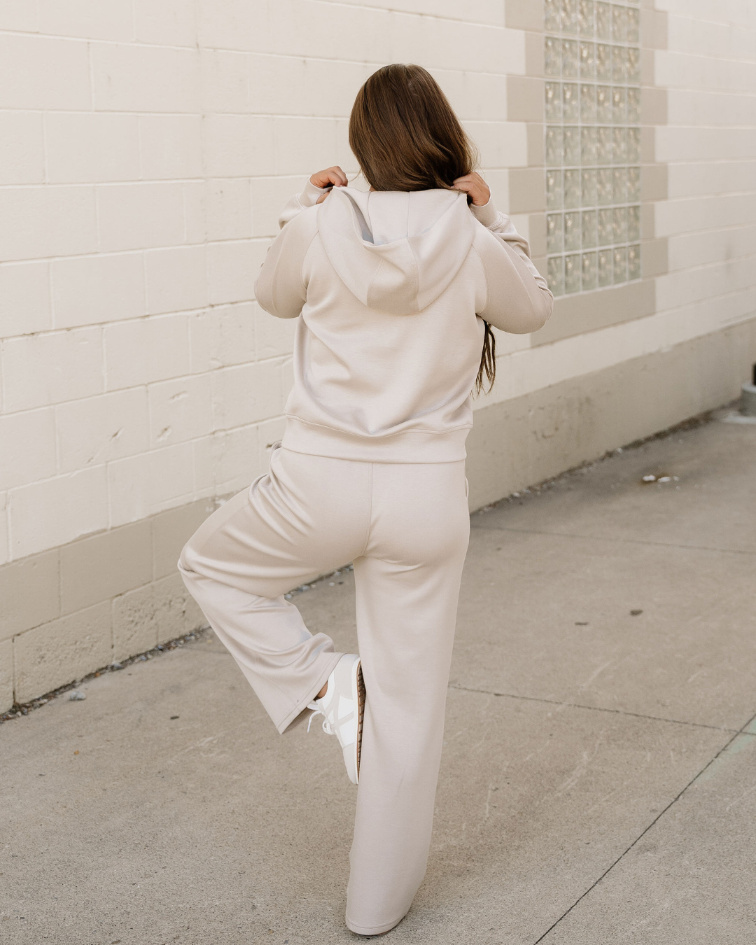 Harlow Half Zip Thumbhole Sleeve Hoodie Active Pants 2pcs Outfit