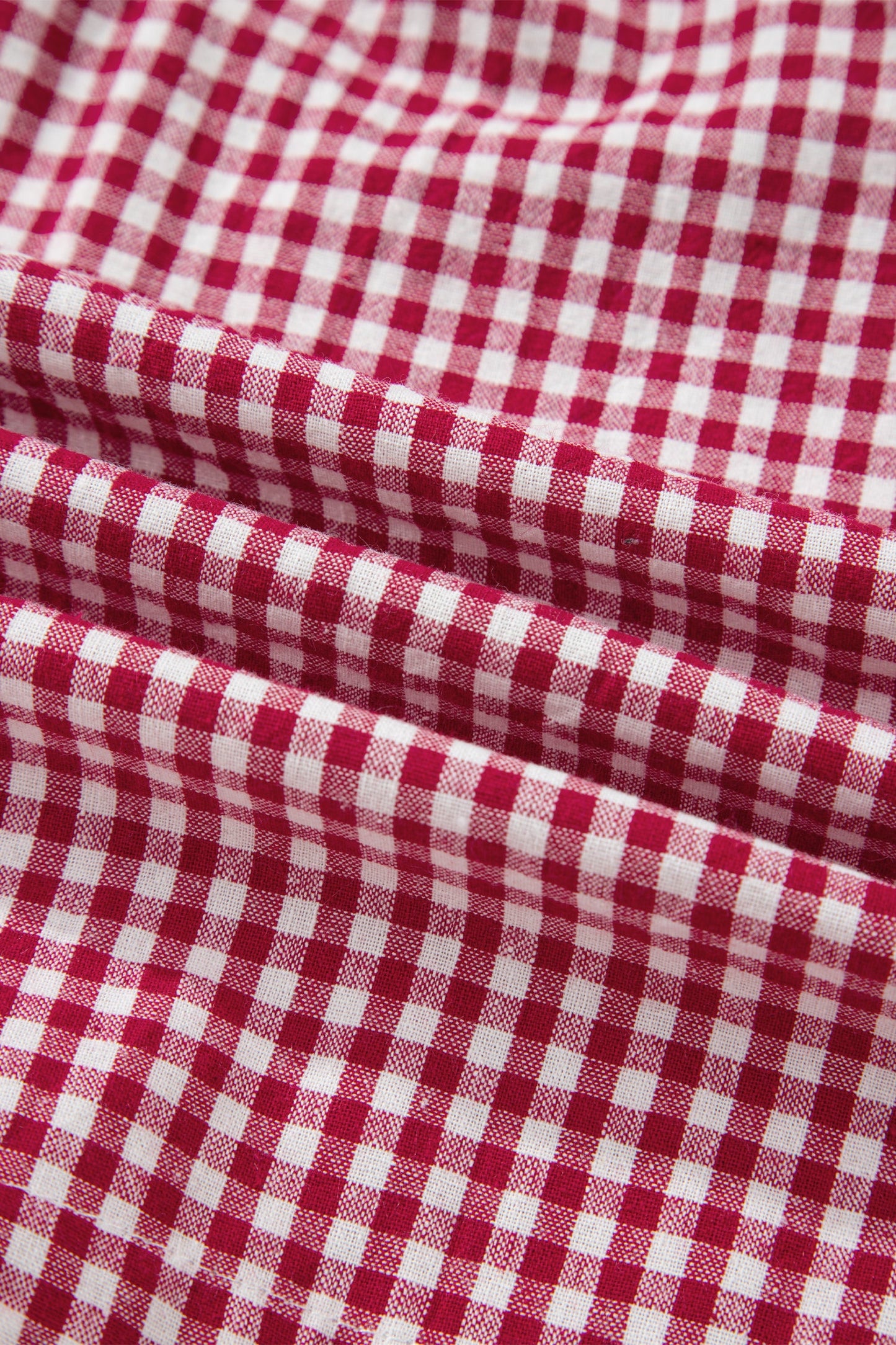 Plus Size Gingham Plaid Ruffle Contrast Trim Shorts