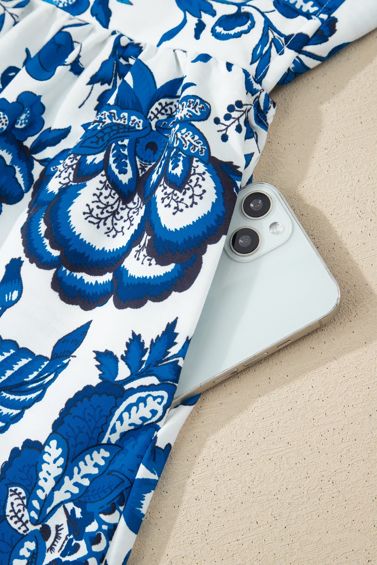 Floral Twisted Bust Spaghetti Strap Backless Maxi Dress