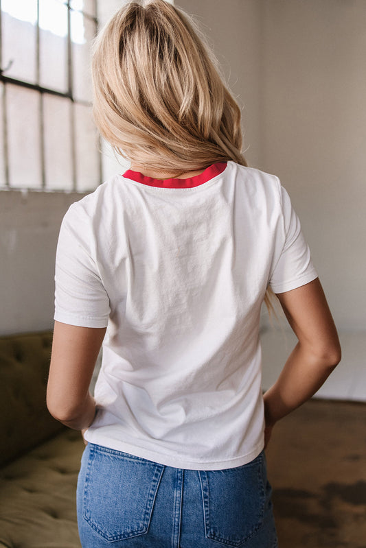 Carter Rainbow Stripe Crewneck Top