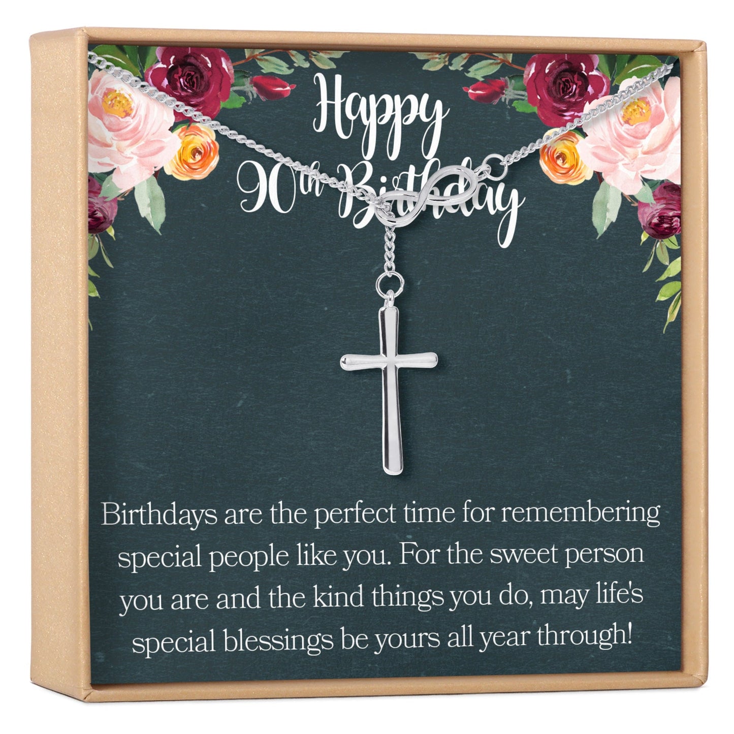 90th Birthday Necklace, Multiple Styles