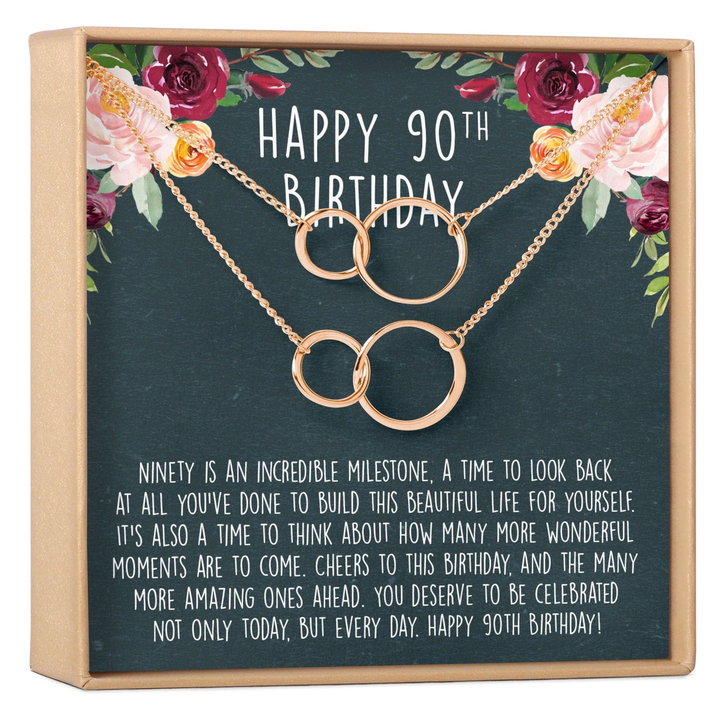 90th Birthday Necklace, Multiple Styles