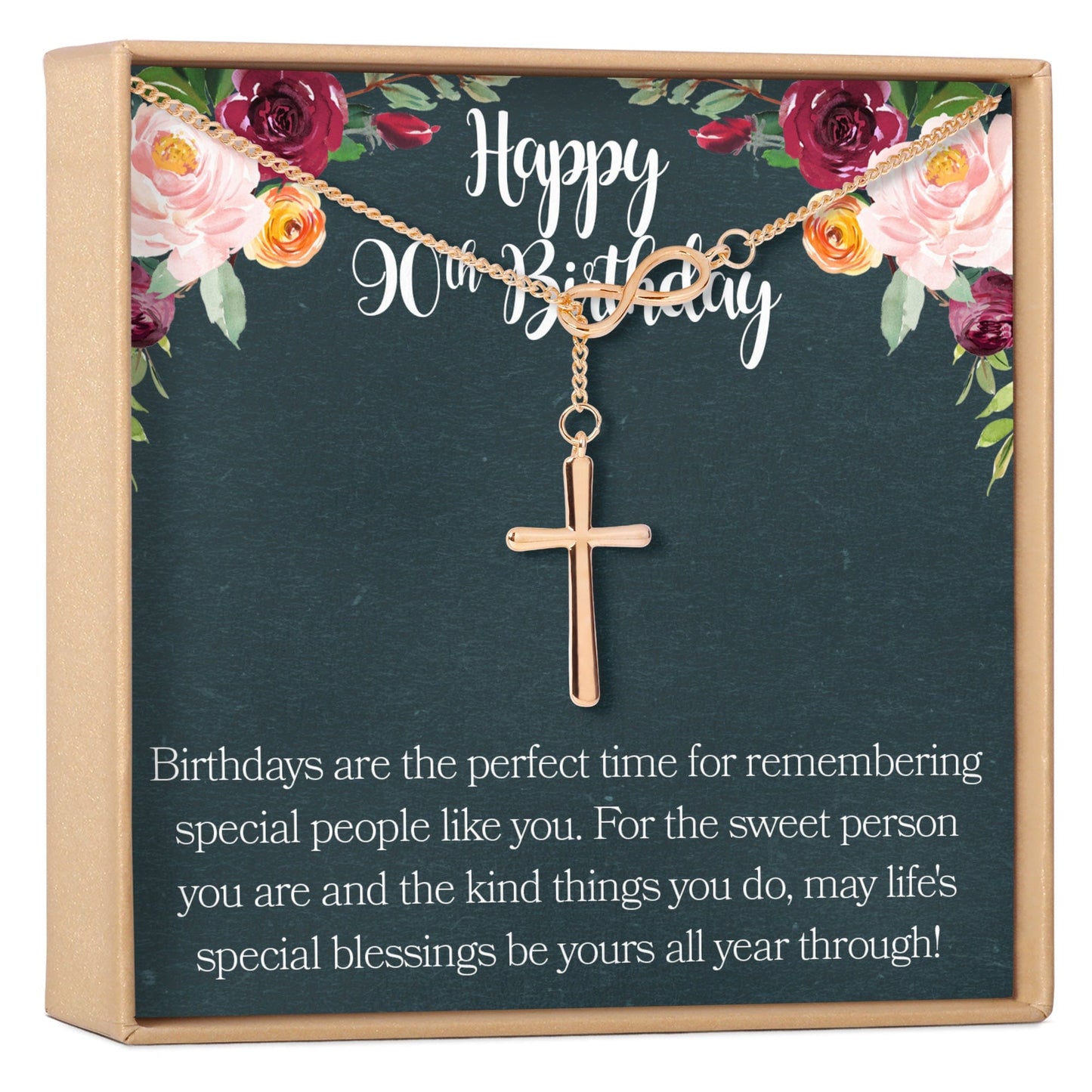 90th Birthday Necklace, Multiple Styles