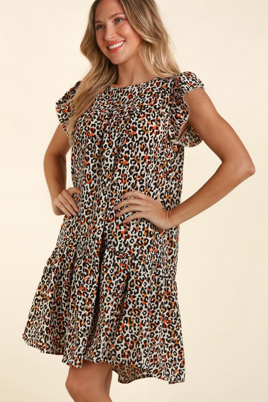 Leopard With Back Neck Button And Side Pockets | Modern Boutique Fashion