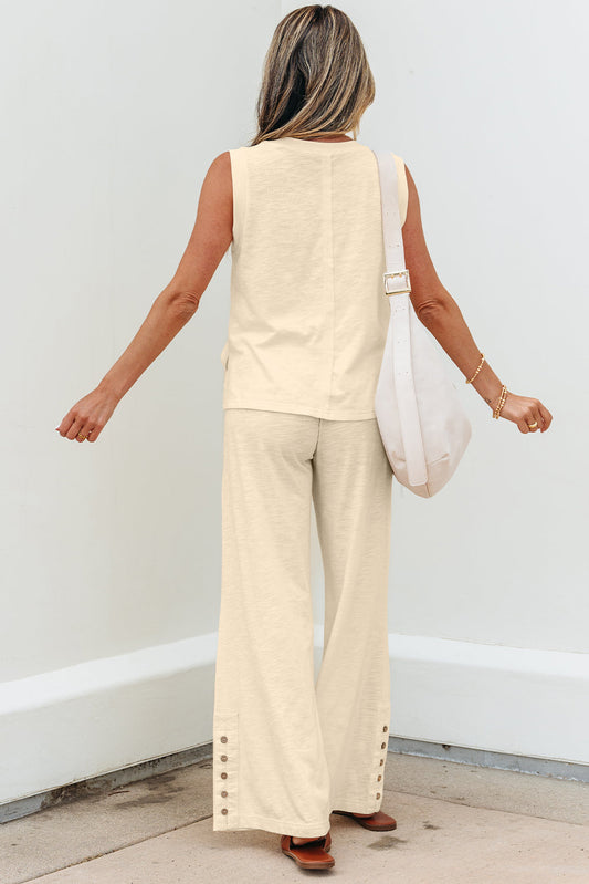 Kassidy Solid Color Tank Top Set