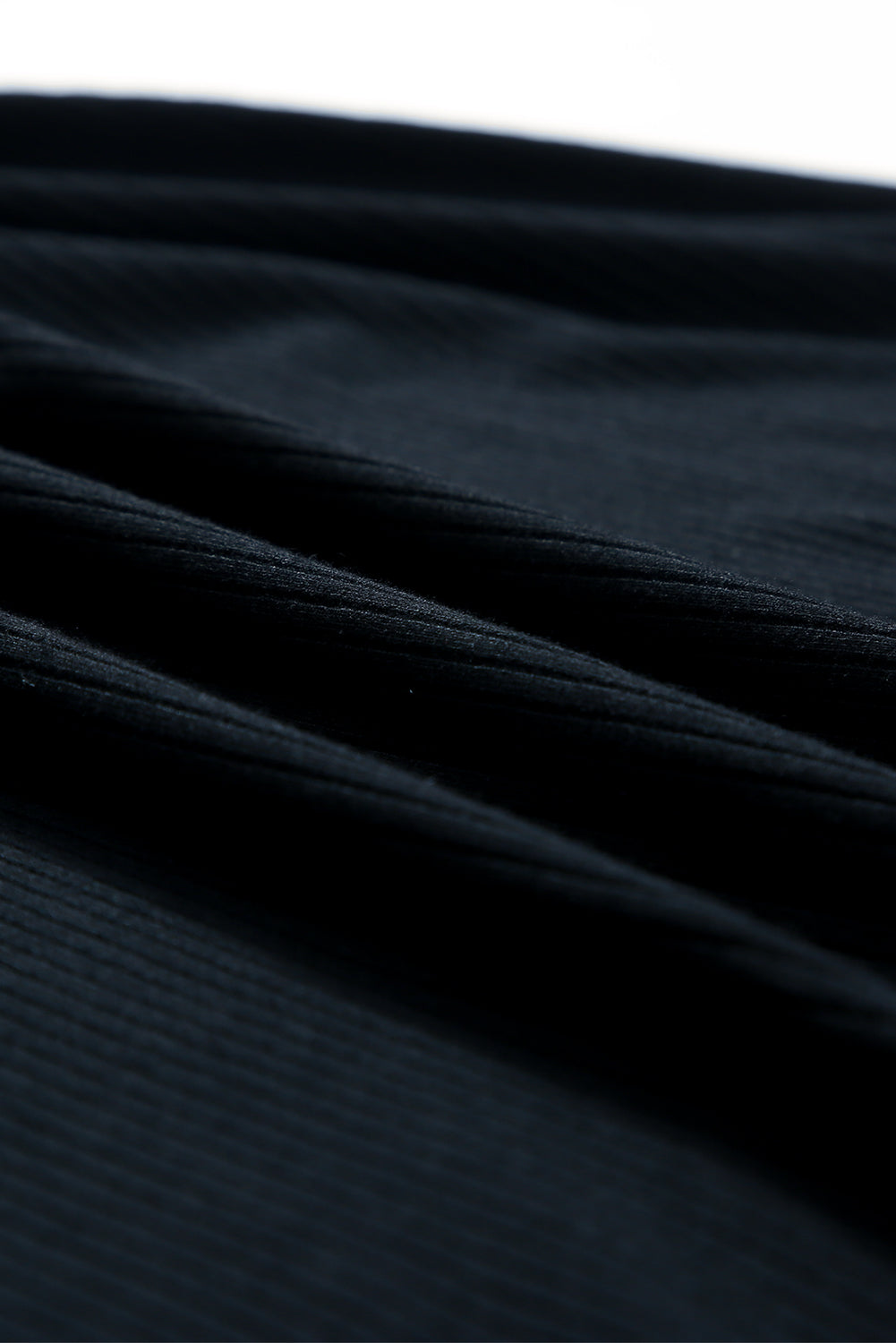 Dotted Mesh Ruffle Sleeve Ribbed Babydoll Dress