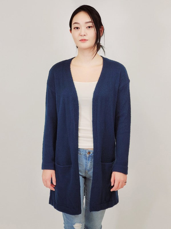 Cozy Elastic Loose Fit  Sweater Cardigan w/Pockets