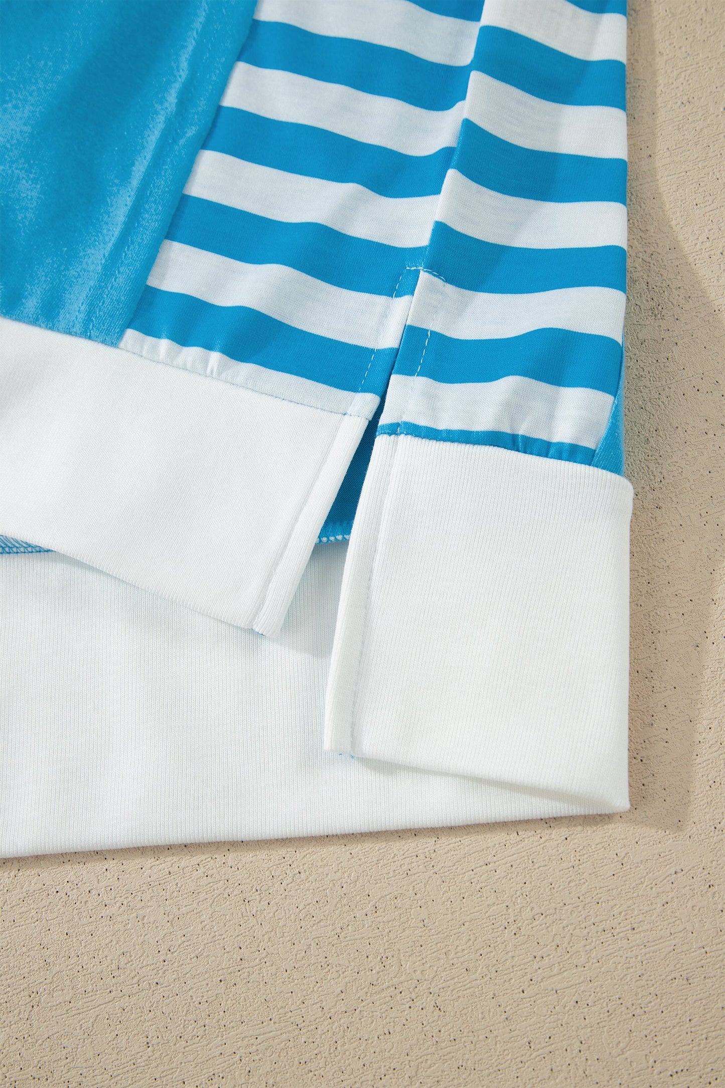 July 4th Flag Stripe Patchwork Colorblock T-Shirt