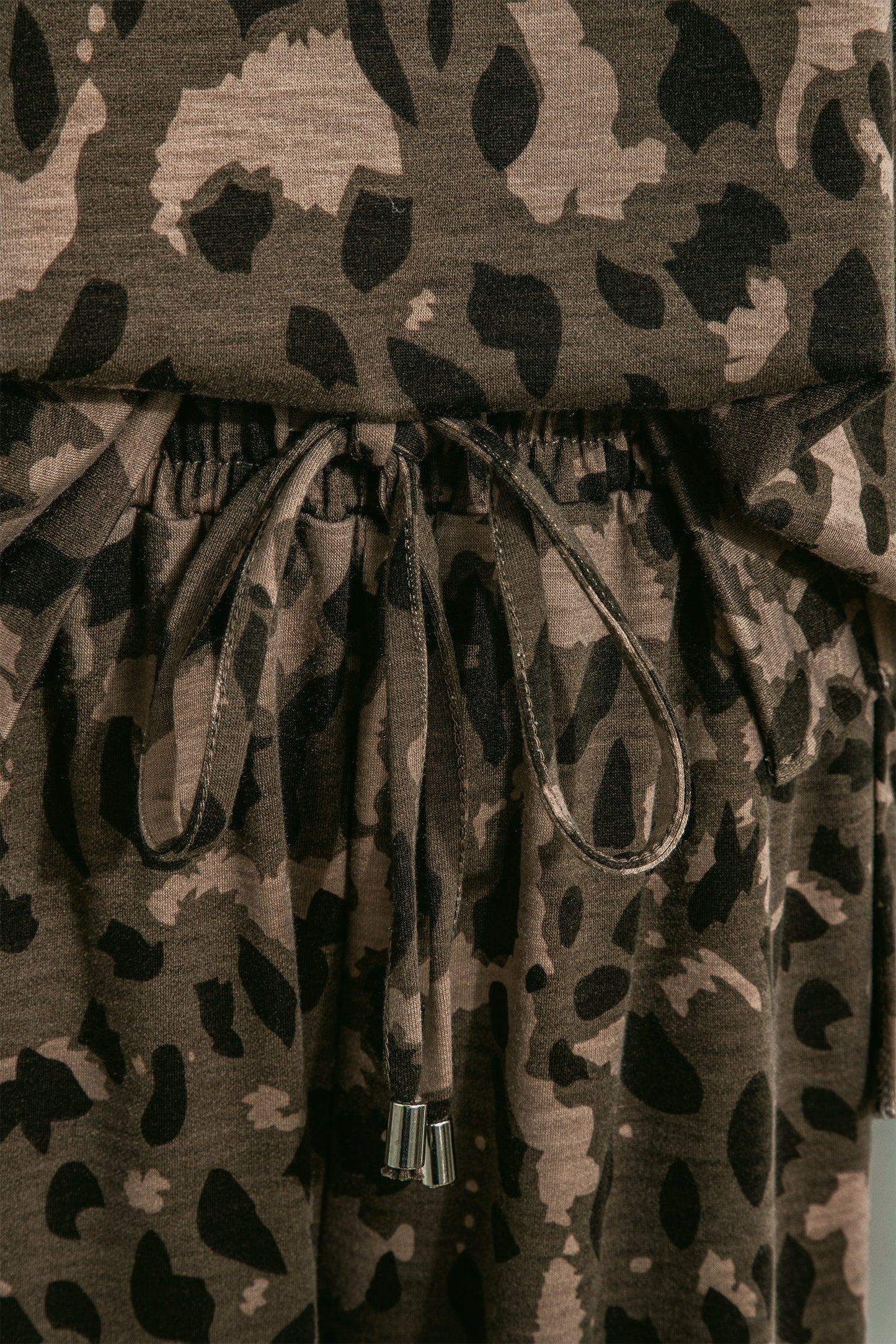 Leopard Patchwork Pullover and Drawstring Pant Set
