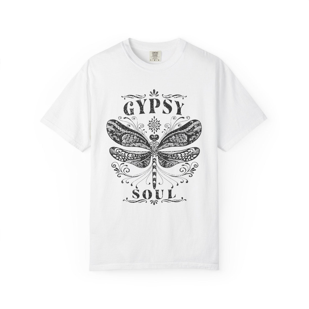 Gypsy Soul Dragonfly T‑Shirt — Boho Vintage Graphic Tee
