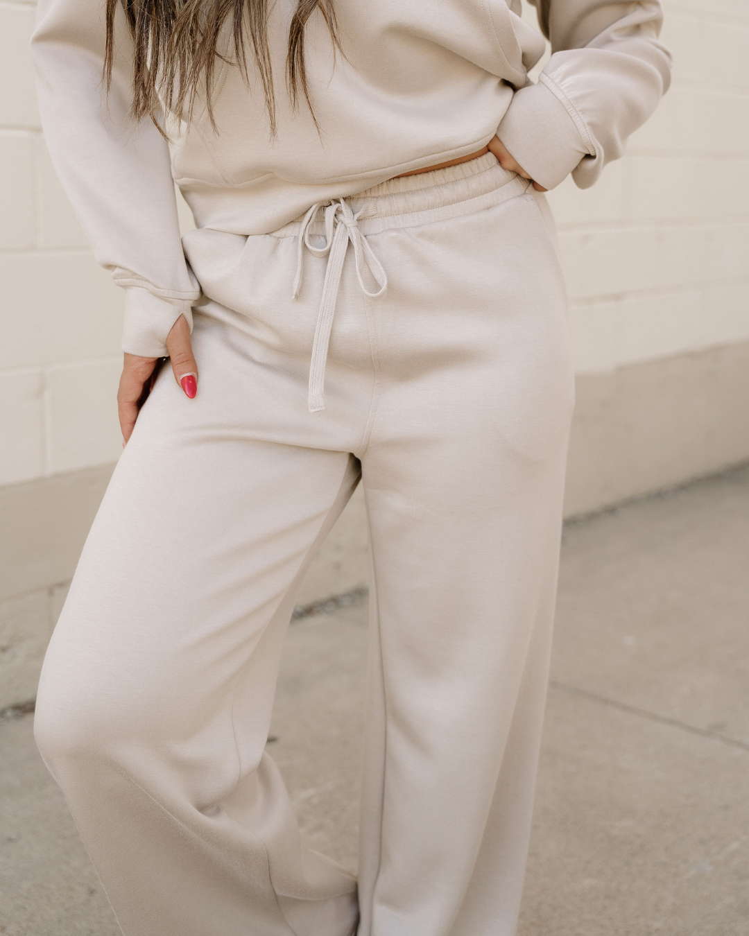Harlow Half Zip Thumbhole Sleeve Hoodie Active Pants 2pcs Outfit